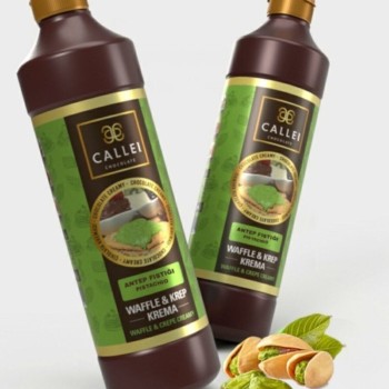 Callei Antep Fıstıklı Şişe Waffle Çikolatası 1000gr