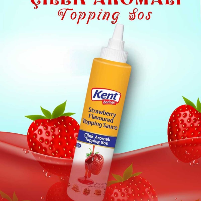Kent Boringer Kent Topping Sos Çilekli 750 gr