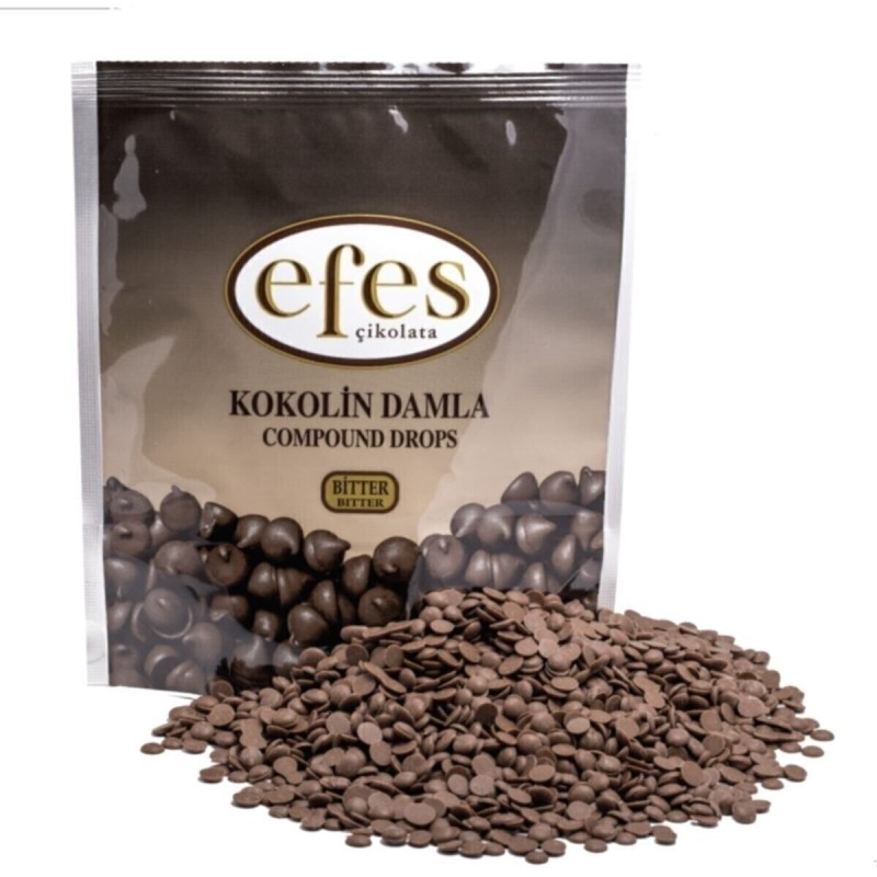 EFES ÇİKOLATA Efes Bitter Kokolin Damla Çikolata 1000 gr