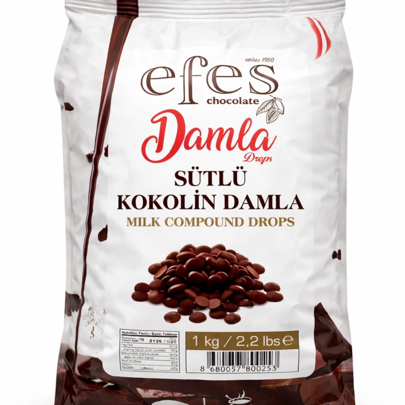EFES ÇİKOLATA Efes Sütlü Kokolin Damla Çikolata 1000 gr
