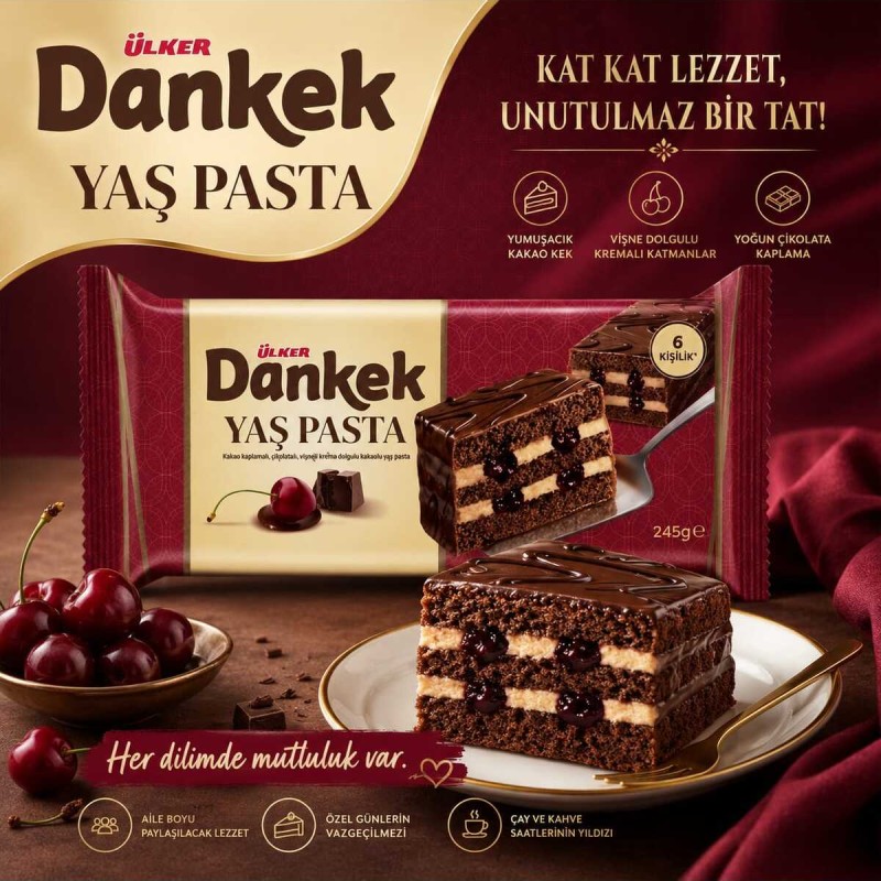 Ülker DANKEK YAŞ PASTA 245GR