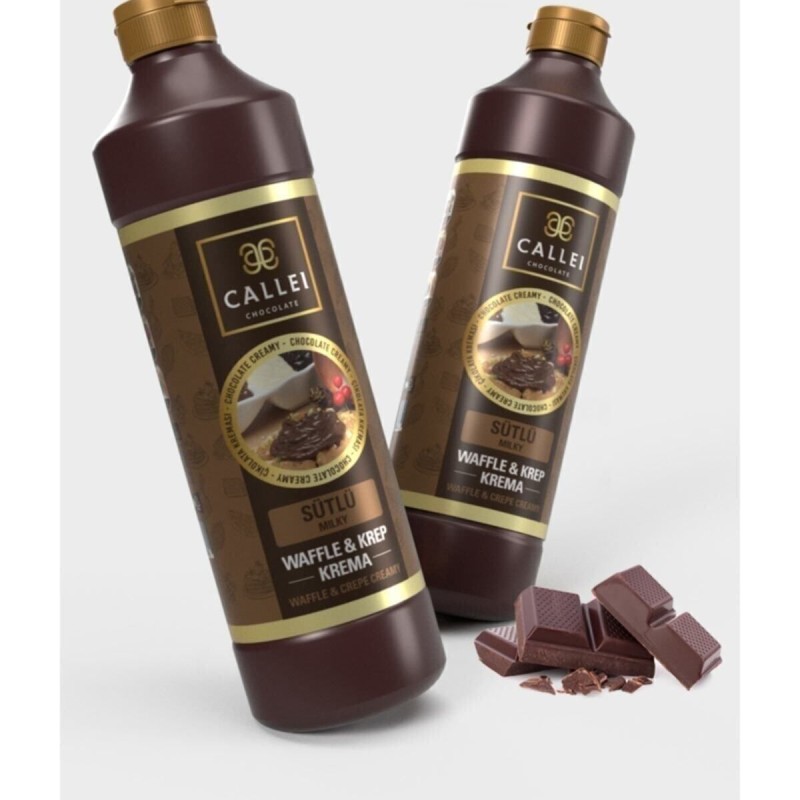 Callei Chocolate Sütlü Şişe Waffle Çikolatası 1000gr