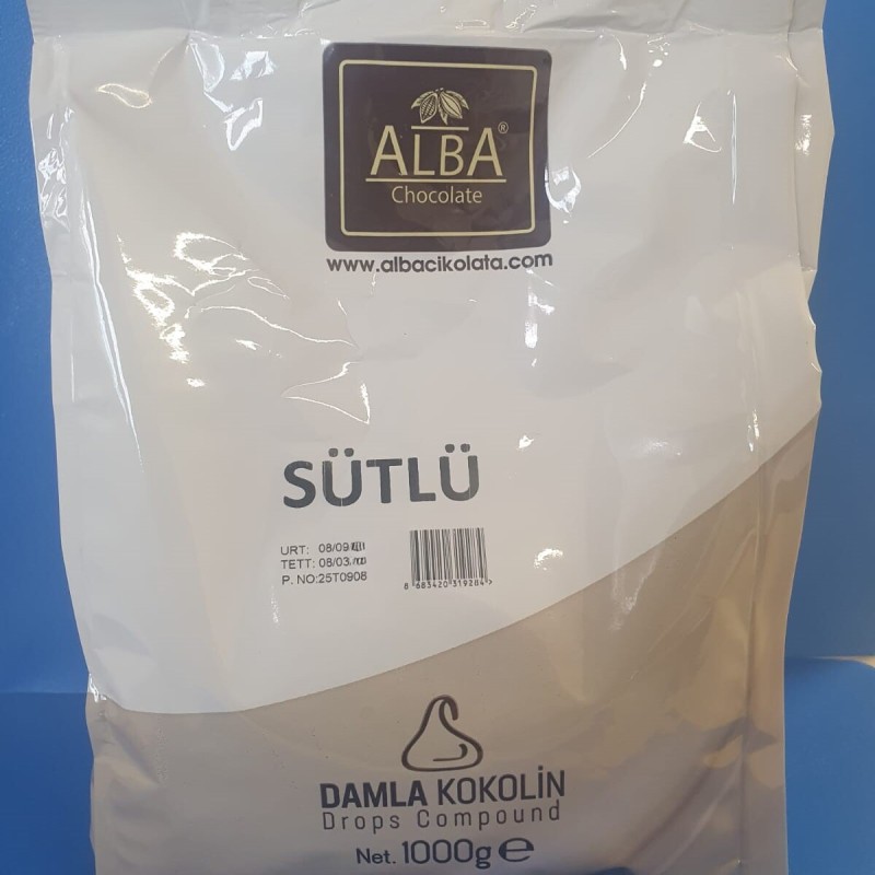 Alba Damla Çikolata SÜTLÜ Kokolin 1000 Gr