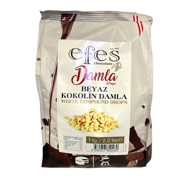 Efes FİLDİŞİ KOKOLİN DAMLA ÇİKOLATA 1 KG.
