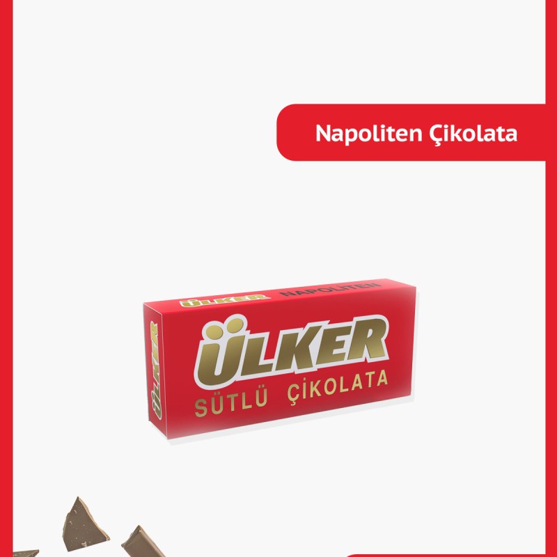 Ülker NAPOLİTEN Sütlü Çikolata - 33 gram - 20 Adet