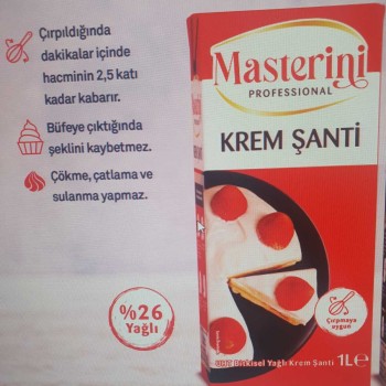 MASTERİNİ KREM ŞANTİ SIVI 1LT %26 YAĞLI