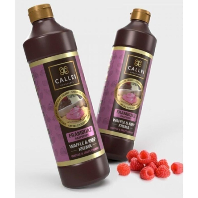 Callei Chocolate Frambuaz Şişe Waffle Çikolatası 1000gr