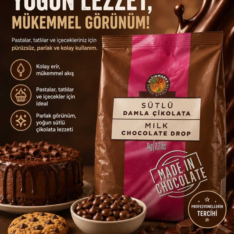 Altınmarka DAMLA ÇİKOLATA 1KG SÜTLÜ