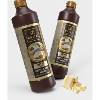 Callei Chocolate Beyaz Şişe Waffle Çikolatası 1000 Gr