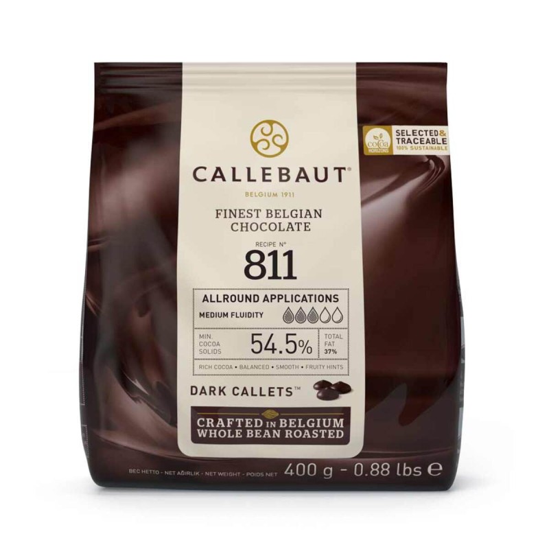 Callebaut BİTTER DROP ÇİKOLATA %54,5 400 GR 811